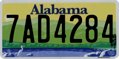 AL license plate 7AD4284