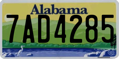 AL license plate 7AD4285