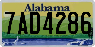 AL license plate 7AD4286