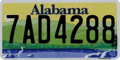 AL license plate 7AD4288