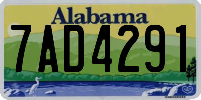 AL license plate 7AD4291