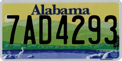 AL license plate 7AD4293