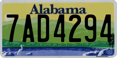 AL license plate 7AD4294