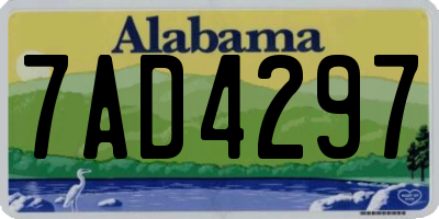 AL license plate 7AD4297