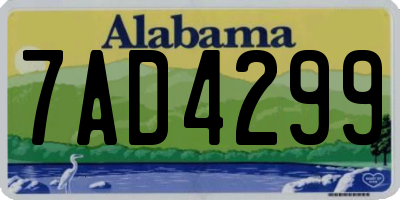 AL license plate 7AD4299