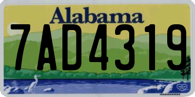 AL license plate 7AD4319
