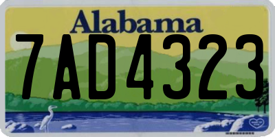 AL license plate 7AD4323