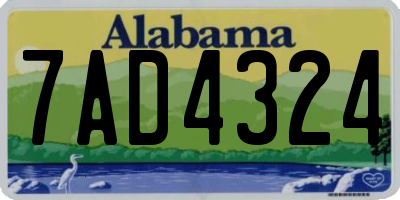 AL license plate 7AD4324