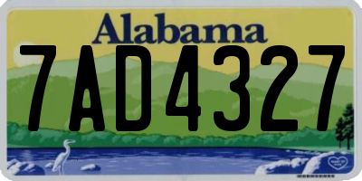 AL license plate 7AD4327