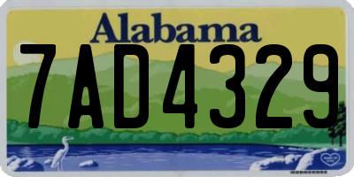AL license plate 7AD4329