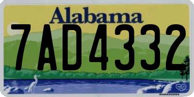 AL license plate 7AD4332