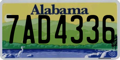 AL license plate 7AD4336