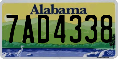 AL license plate 7AD4338