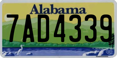 AL license plate 7AD4339