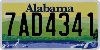 AL license plate 7AD4341