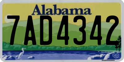 AL license plate 7AD4342
