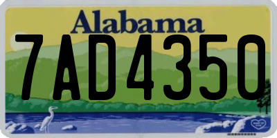AL license plate 7AD4350