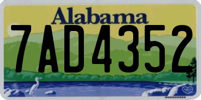 AL license plate 7AD4352