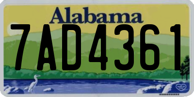 AL license plate 7AD4361