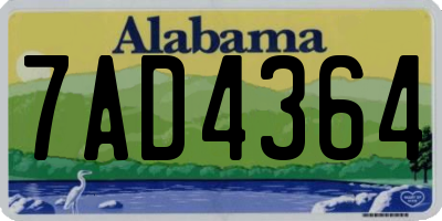 AL license plate 7AD4364