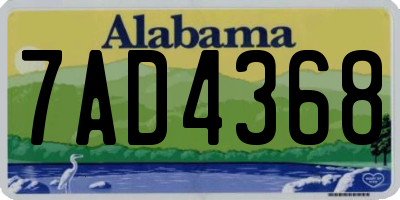 AL license plate 7AD4368