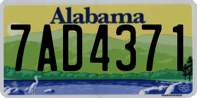 AL license plate 7AD4371