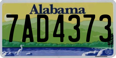 AL license plate 7AD4373