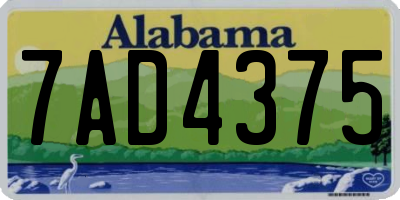AL license plate 7AD4375