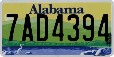 AL license plate 7AD4394
