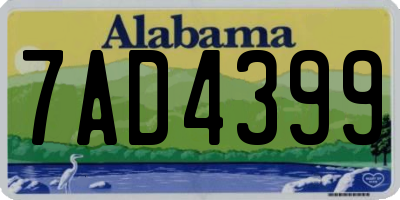 AL license plate 7AD4399
