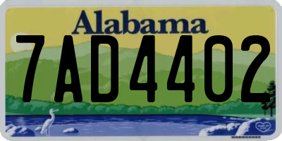 AL license plate 7AD4402