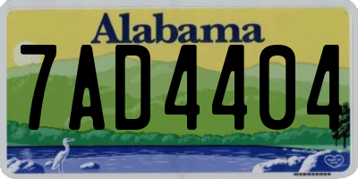 AL license plate 7AD4404