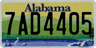 AL license plate 7AD4405