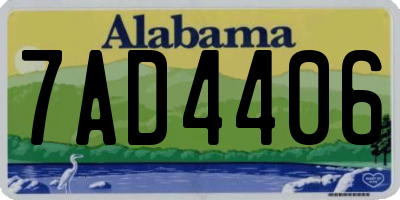AL license plate 7AD4406