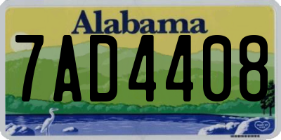AL license plate 7AD4408
