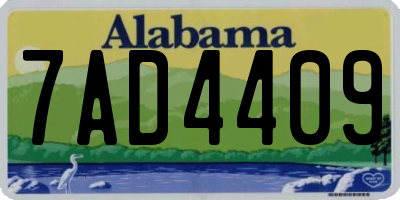 AL license plate 7AD4409