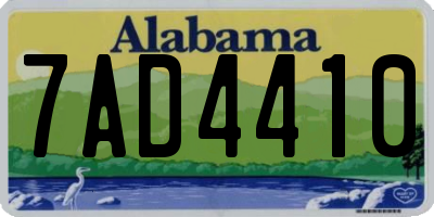 AL license plate 7AD4410