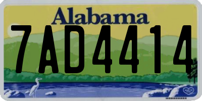 AL license plate 7AD4414
