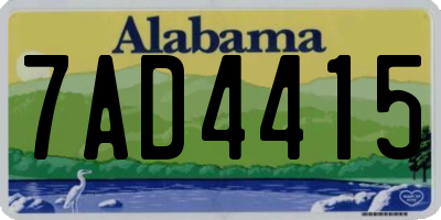 AL license plate 7AD4415