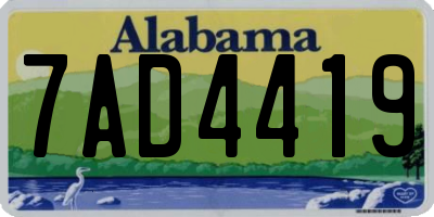 AL license plate 7AD4419