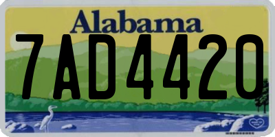 AL license plate 7AD4420