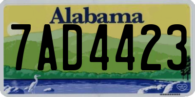 AL license plate 7AD4423