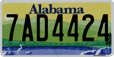 AL license plate 7AD4424