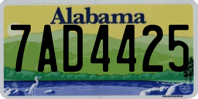 AL license plate 7AD4425