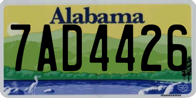 AL license plate 7AD4426