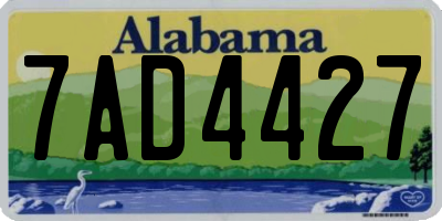 AL license plate 7AD4427