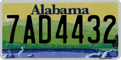 AL license plate 7AD4432