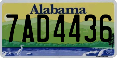 AL license plate 7AD4436
