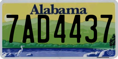 AL license plate 7AD4437
