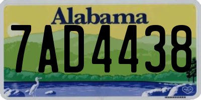 AL license plate 7AD4438